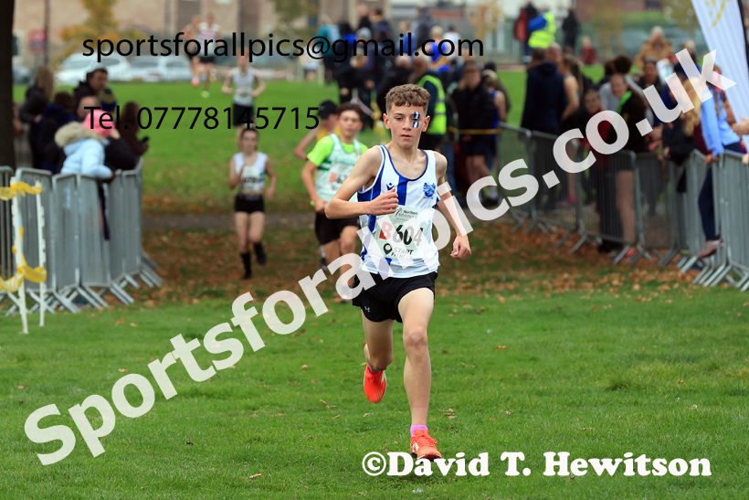 Boys Under-15s relay, 2025 Northern Cross Country Relays, Graves Park, Sheffield. Photo: David T. Hewitson/Sports for All Pics